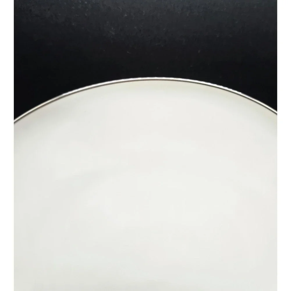Set/5 Lenox Dinner Plates X 303P Coupe Style Olympia Platinum Edge 10.25